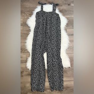 Woman’s Jumpsuit Wide Leg with Cute BowTie Straps Size Small